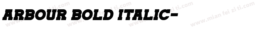 Arbour Bold Italic字体转换
